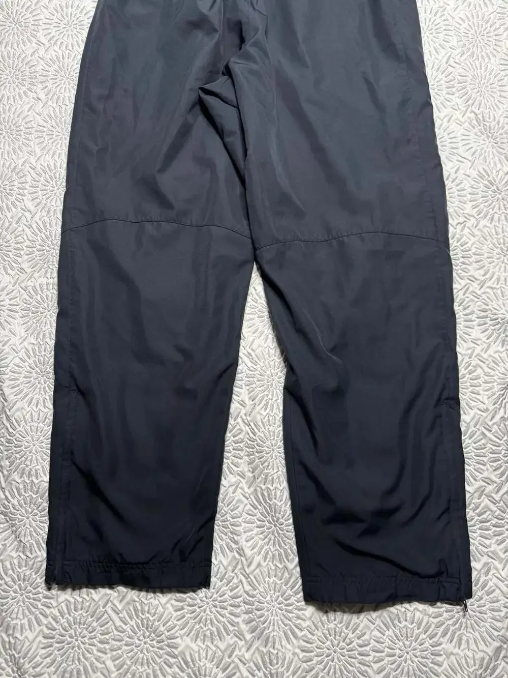 Nike Men's Dark Navy XL Nylon Track Pants with Ankle Zips